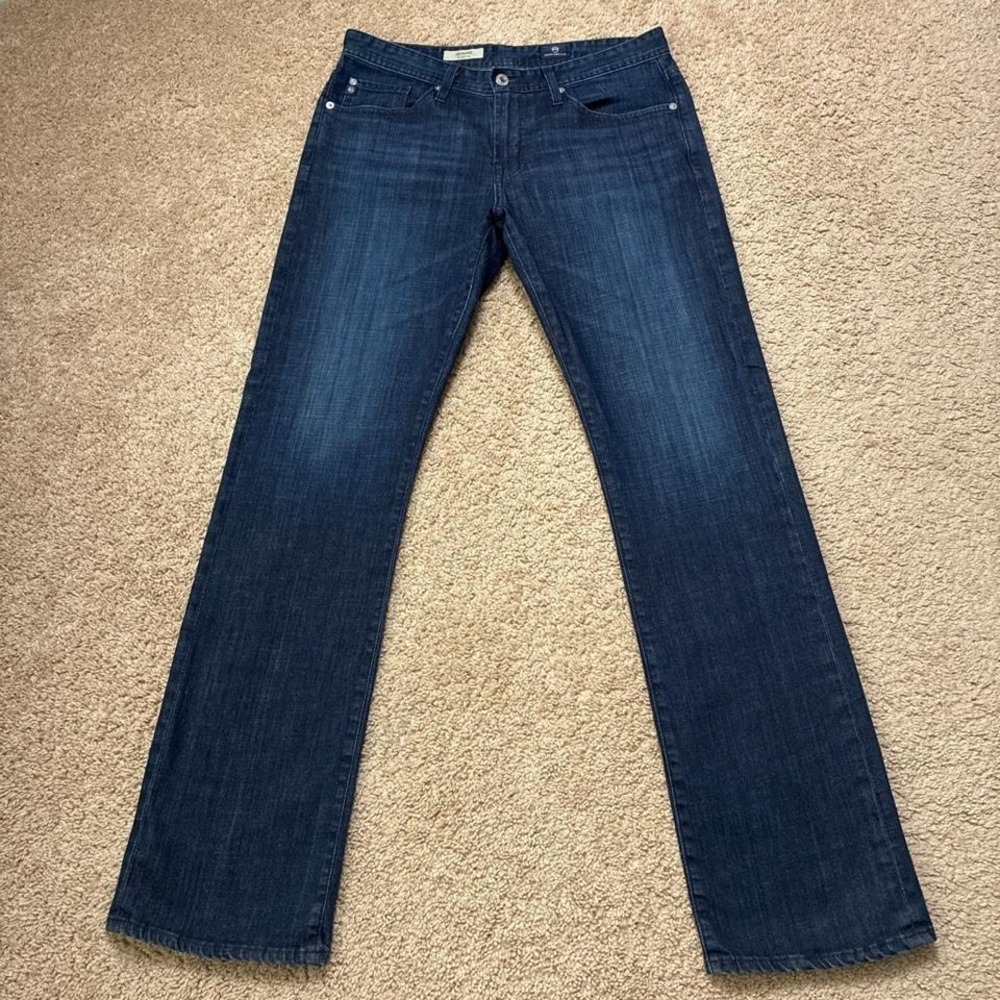 Ag Adriano Goldschmied the Protege Straight Leg Stretch Blue Jeans size 32x34